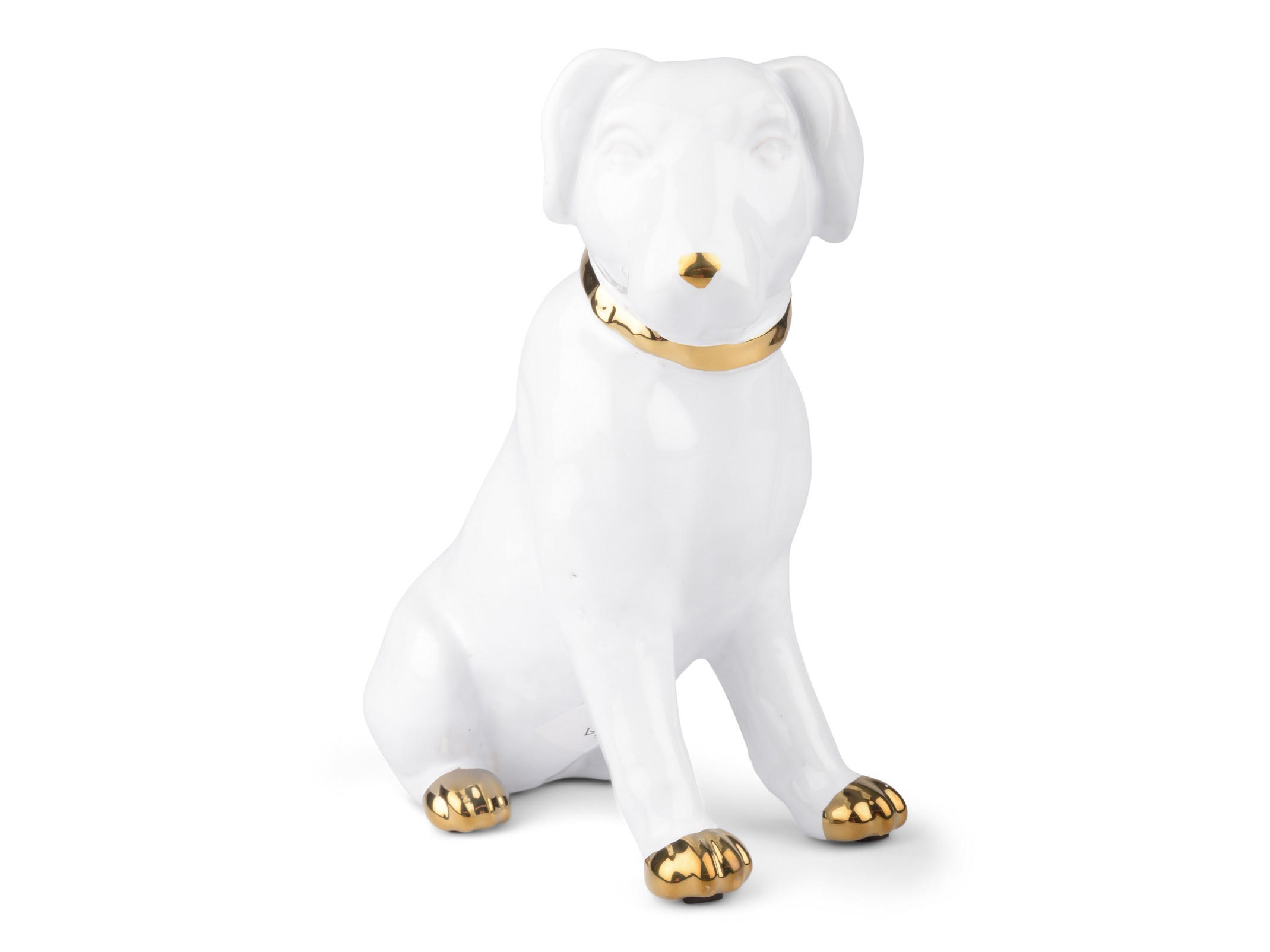 DEKORATIONSHUND - vit, Basics, keramik (22/21,5/12cm)