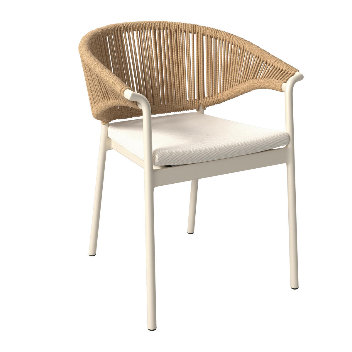 STAPELSESSEL Metall, Kunststoff, Textil Naturfarben, Beige  - Beige/Naturfarben, Modern, Kunststoff/Textil (64/79,5/59cm) - Amatio