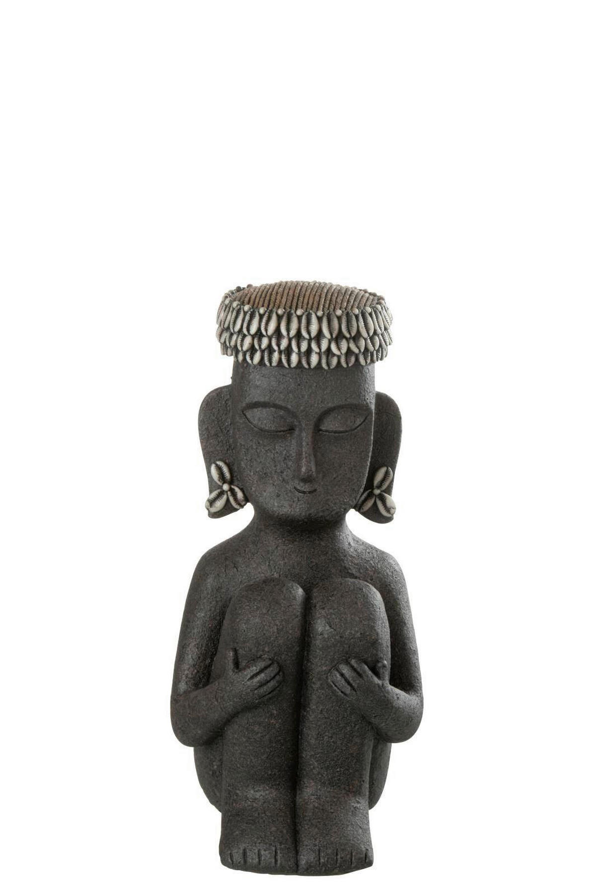 SKULPTUR - Schwarz, Basics, Kunststoff/Stein (17/14,5/33,5cm)