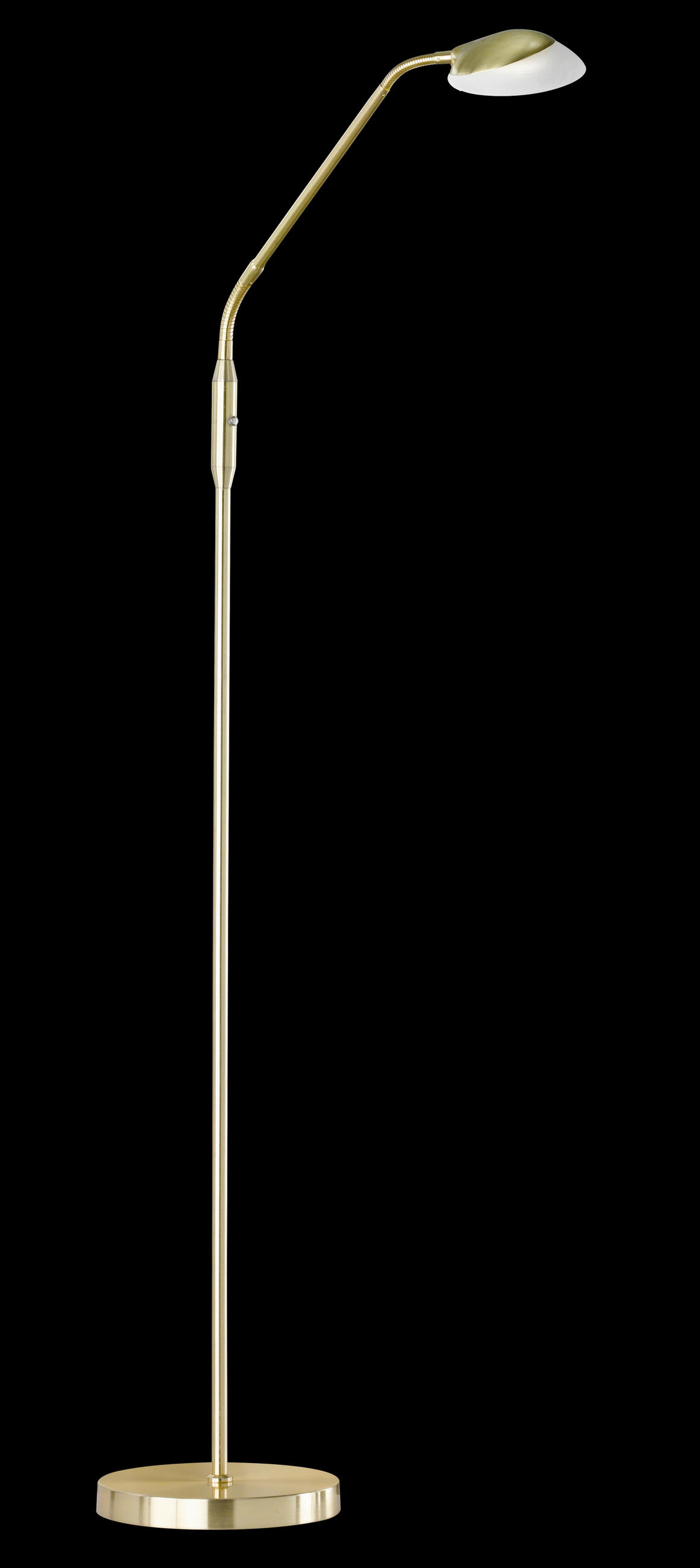 LED-STEHLEUCHTE 23/160 cm    - Messingfarben, Design, Glas/Metall (23/160cm) - Fischer & Honsel