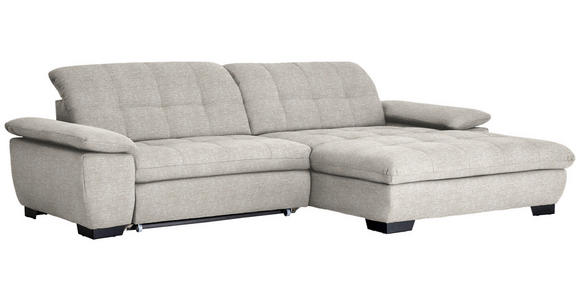 ECKSOFA in Webstoff Beige  - Beige/Schwarz, Design, Textil/Metall (265/180cm) - Carryhome