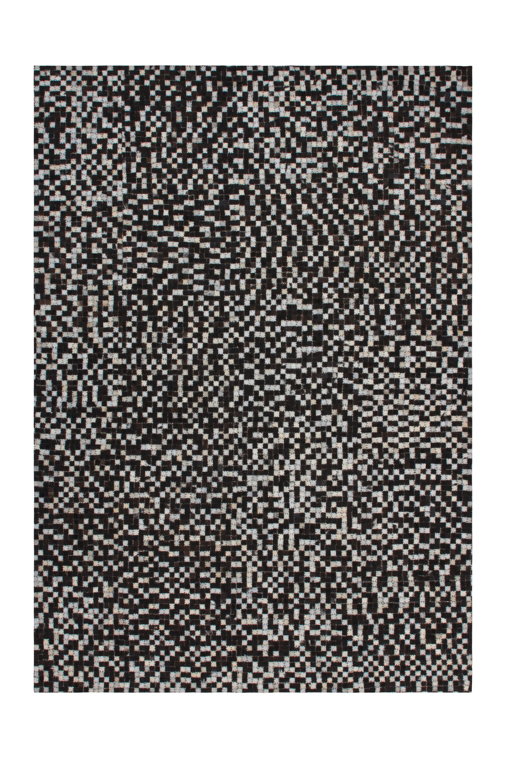KOŽNI TEPIH 90/160 cm   smeđa  Patchwork  - smeđa, Natur, koža/tekstil (90/160cm)