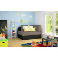 POHOVKA PRO DĚTI A MLÁDEŽ - šedá/černá, Design, textil/plast (104/60/75cm) - MID.YOU