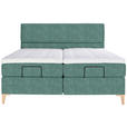 BOXSPRINGBETT 180/200 cm  in Petrol  - Eichefarben/Petrol, KONVENTIONELL, Holz/Textil (180/200cm) - Voleo