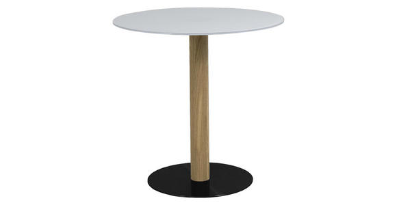 BARTISCH in Holz, Metall, Glas 90/92 cm - Eichefarben/Schwarz, Design, Glas/Holz (90/92cm) - Dieter Knoll