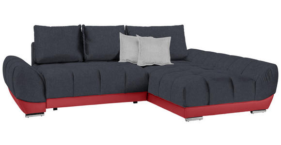 ECKSOFA in Anthrazit, Rot, Hellgrau  - Anthrazit/Rot, MODERN, Textil/Metall (290/192cm) - Carryhome