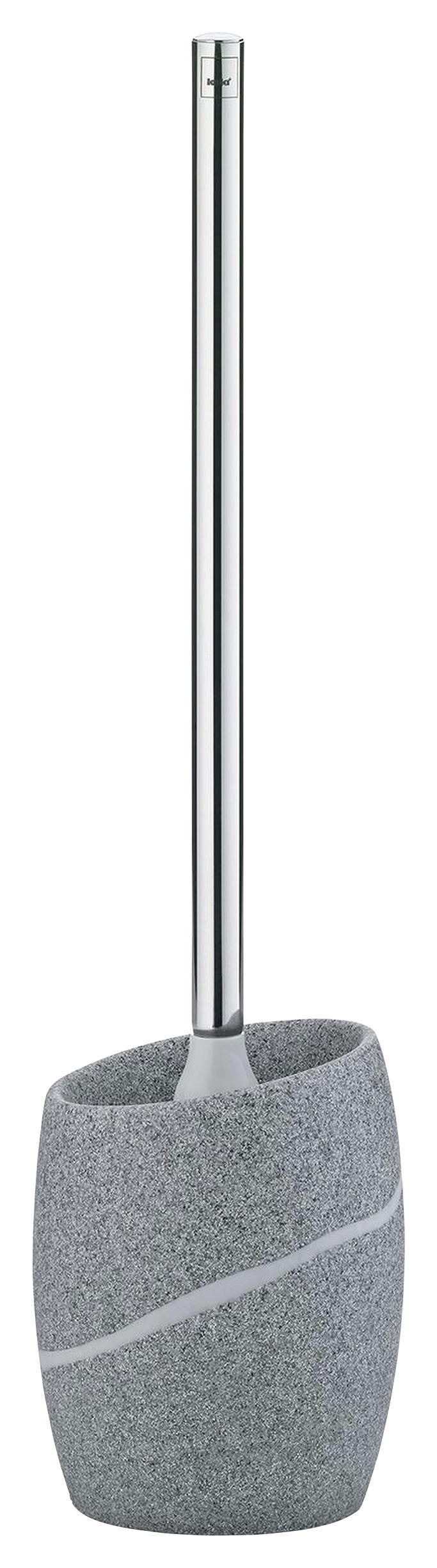 WC-BÜRSTENGARNITUR - Silberfarben/Grau, Basics, Kunststoff/Metall (10,5/37cm) - Kela