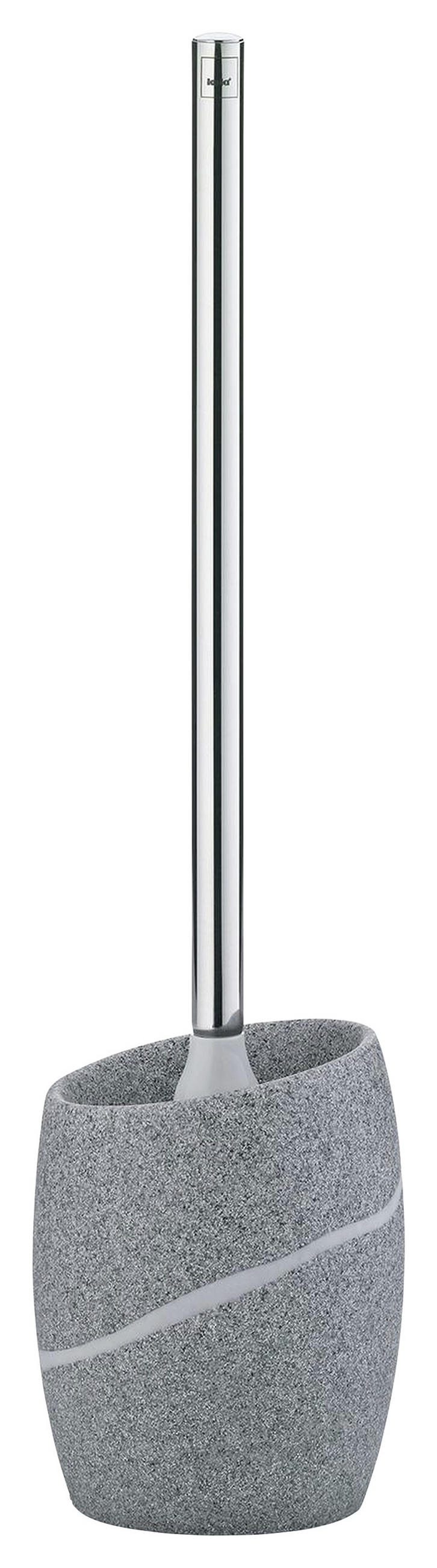 WC-BÜRSTENGARNITUR - Silberfarben/Grau, Basics, Kunststoff/Metall (10,5/37cm) - Kela