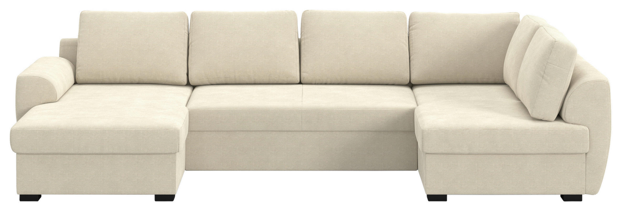 SJEDEĆA GARNITURA tekstil  bež   - bež/crna, Trend, tekstil/plastika (154/327/86cm) - MID.YOU