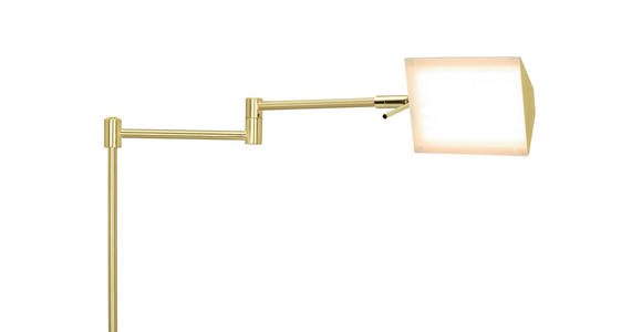 LESELEUCHTE 24/146 cm - Goldfarben/Weiß, KONVENTIONELL, Kunststoff/Metall (24/146cm) - Novel