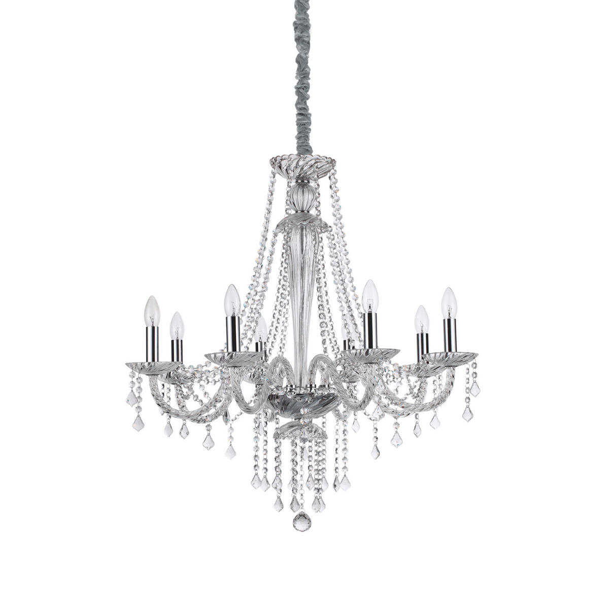 RASKOŠNI LUSTER  80/111-180 cm      - providno, Konvencionalno, staklo (80/111-180cm)