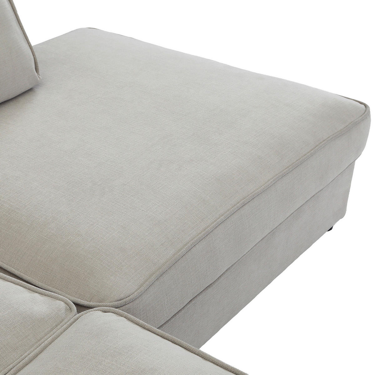 ECKSOFA Grau Flachgewebe Zierkissen, Rückenkissen, Rücken echt  - Schwarz/Grau, MODERN, Kunststoff/Textil (307/228cm) - Carryhome