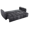 SCHLAFSOFA Flachgewebe Dunkelgrau  - Dunkelgrau/Schwarz, KONVENTIONELL, Kunststoff/Textil (250/70/118cm) - Carryhome