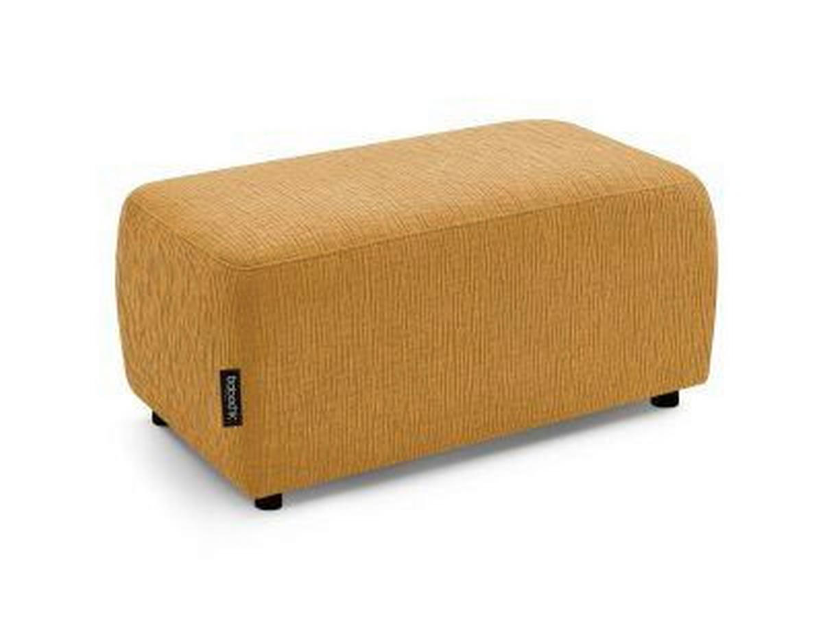 HOCKER ATILLA Struktur Gelb  - Gelb/Schwarz, MODERN, Kunststoff/Textil (92/44/48cm)