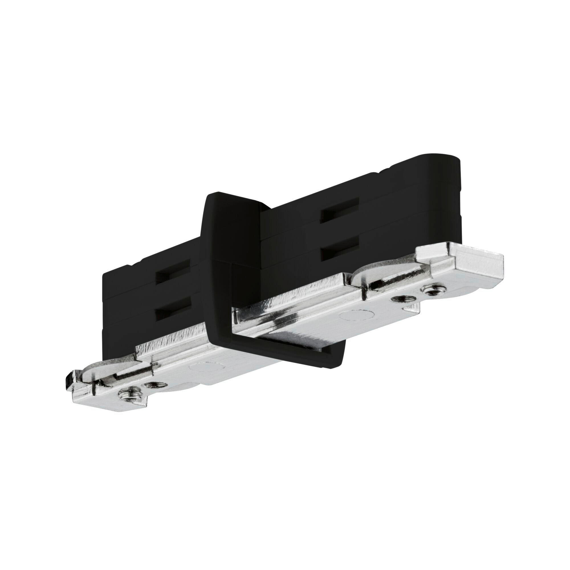 SCHIENENSYSTEM-STROMTRENNER - Schwarz, Basics, Metall (7,0/1,8/1,8cm) - Paulmann
