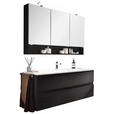 BADEZIMMER  in 121,2 cm  - Dunkelgrau/Weiß, Design, Glas/Holzwerkstoff (121,2cm) - Novel