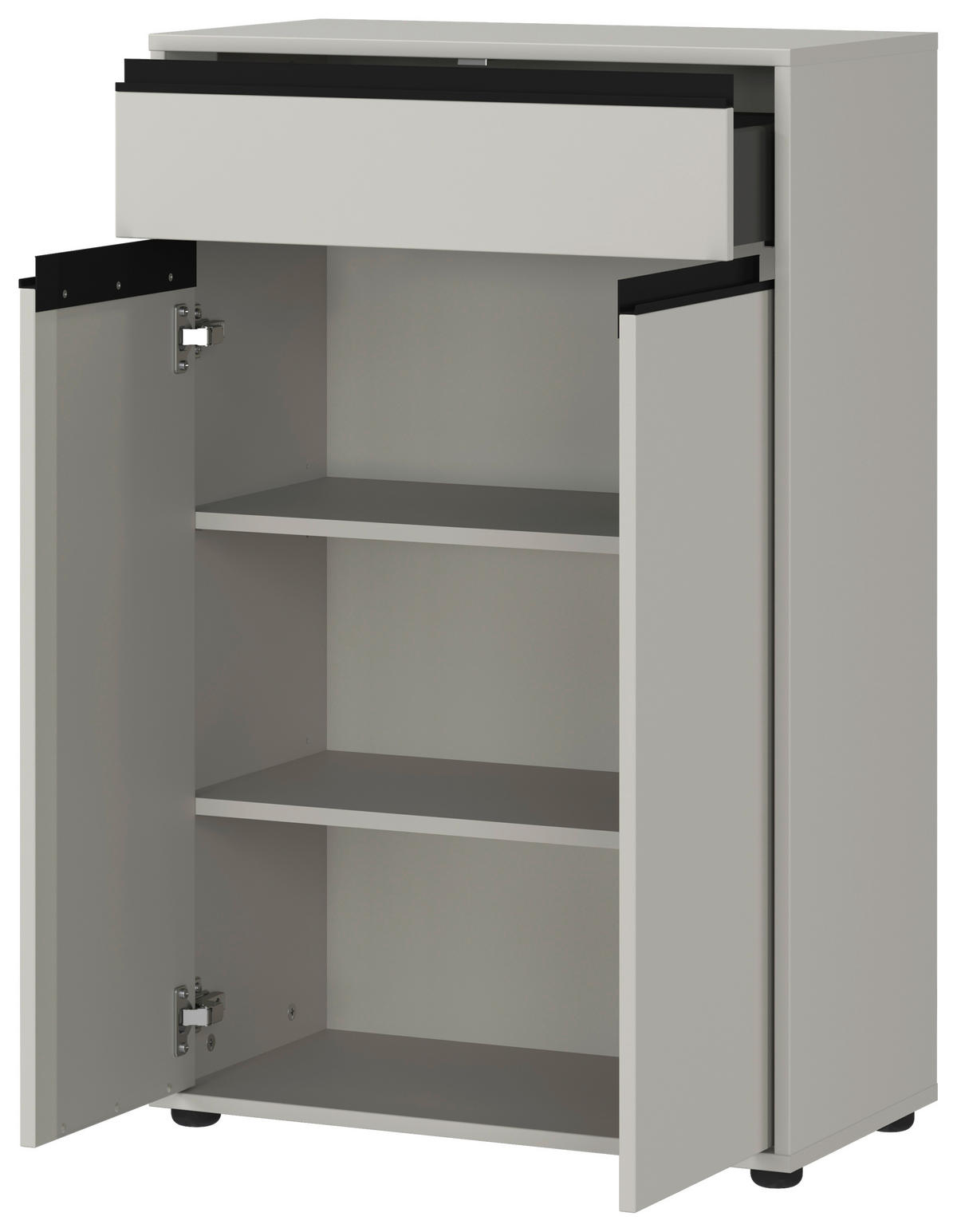 UNTERSCHRANK 63/98/34 cm   - Schwarz/Grau, MODERN, Holzwerkstoff/Kunststoff (63/98/34cm) - Germania