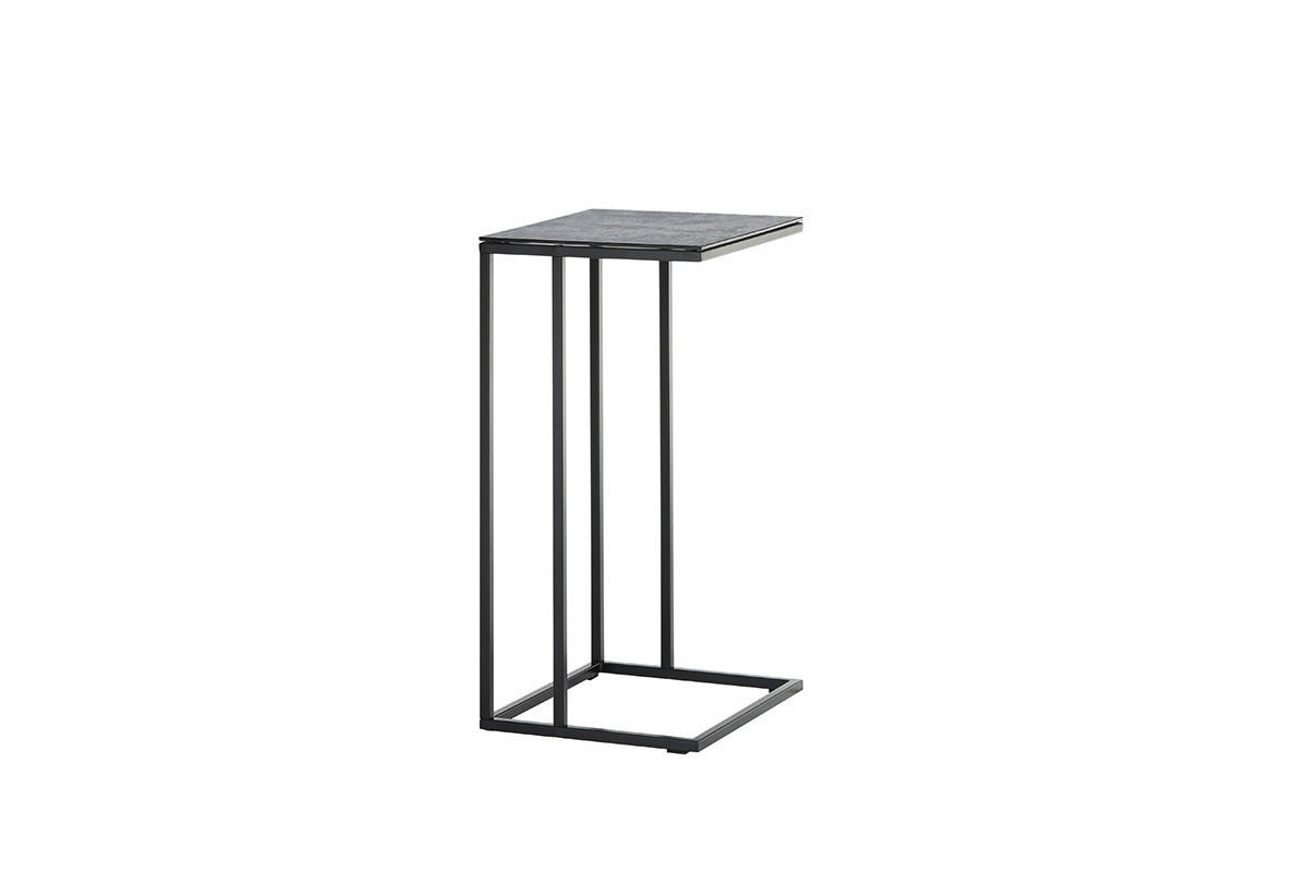 COUCHTISCH Sicherheitsglas 40/35/70 cm rechteckig Schwarz, Grau  - Schwarz/Grau, Design, Glas/Metall (40/35/70cm) - Xora