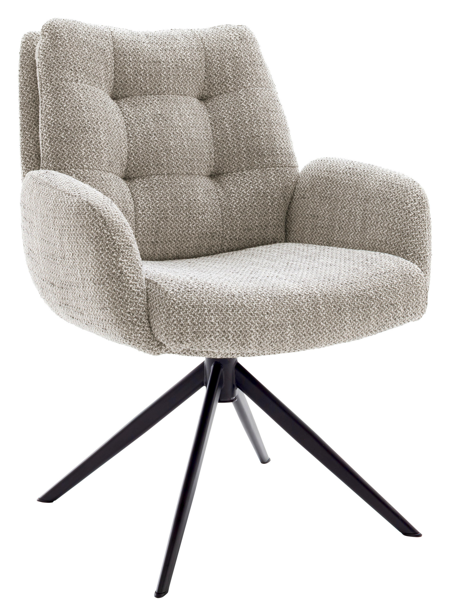 ARMLEHNSTUHL  in Stahl Webstoff  - Schwarz/Cappuccino, Design, Textil/Metall (72/95/77cm) - Novel