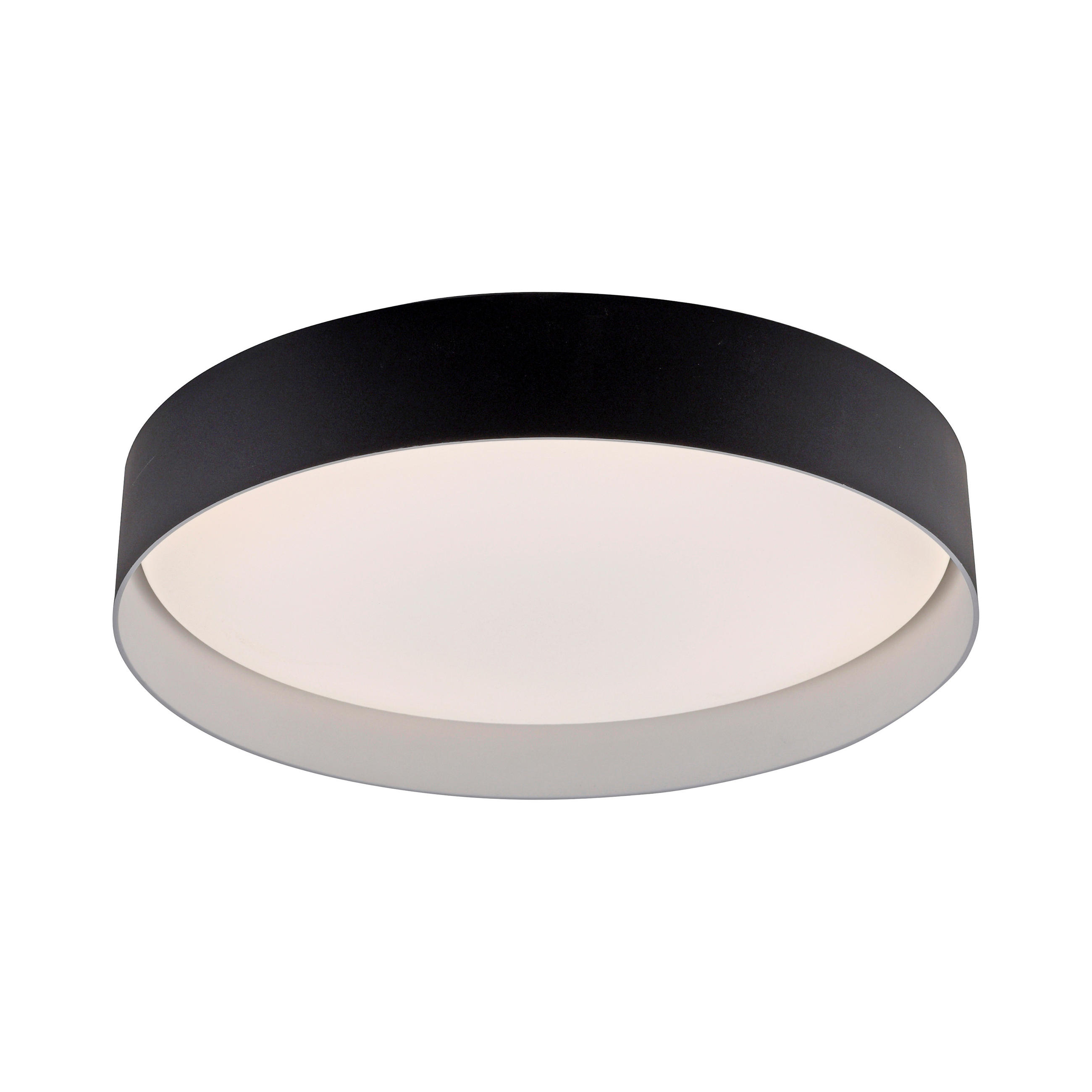 LED-DECKENLEUCHTE Tavoli 39/39/7,3 cm   - Schwarz, KONVENTIONELL, Kunststoff/Metall (39/39/7,3cm) - Schöner Wohnen