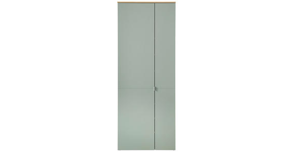 GARDEROBENSCHRANK 78/202/38 cm  - Salbeigrün/Silberfarben, Design, Holzwerkstoff/Kunststoff (78/202/38cm) - Xora