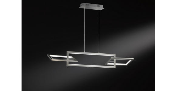 LED-HÄNGELEUCHTE - Nickelfarben, Design, Kunststoff/Metall (100,7/150/29,7cm) - Ambiente