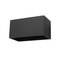 WANDLEUCHTE QUAD 20/12/10 cm  - Schwarz, KONVENTIONELL, Metall (20/12/10cm)