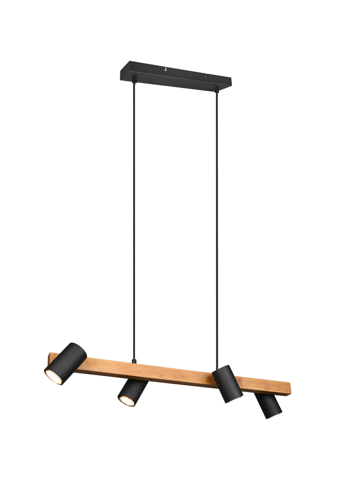 HÄNGELEUCHTE 80/20/150 cm    - Schwarz, Basics, Holz/Metall (80/20/150cm) - Trio Leuchten