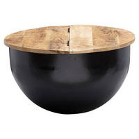 COUCHTISCH in Holz 60/60/34 cm  - Schwarz/Braun, Modern, Holz/Metall (60/60/34cm) - MID.YOU
