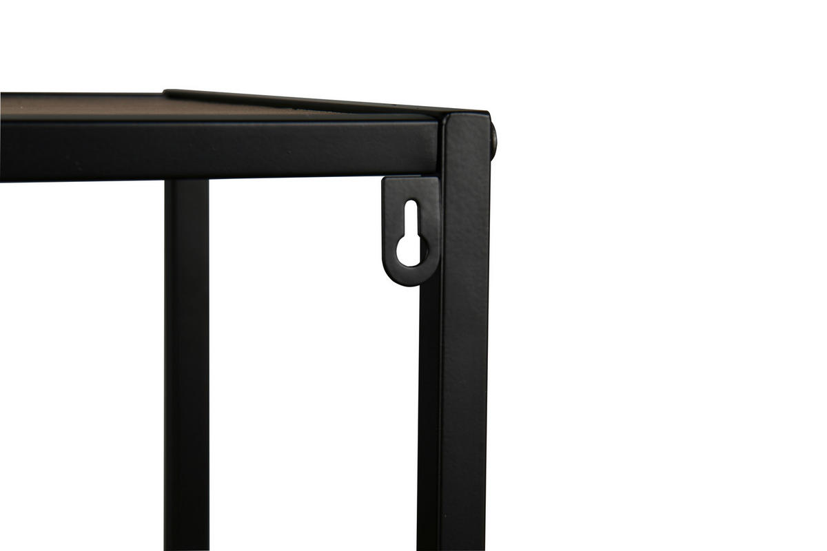 KONSOLENTISCH Schwarz, Eiche Artisan  - Schwarz/Eiche Artisan, Design, Holzwerkstoff/Metall (80/27/80cm) - Milino