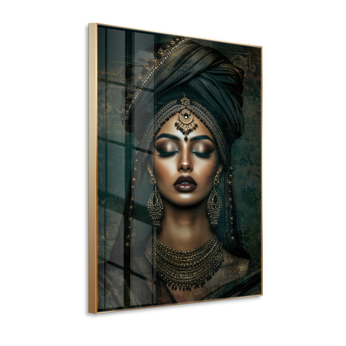 GLASBILD 80/120 cm  - Multicolor, Basics, Glas/Holz (80/120cm)