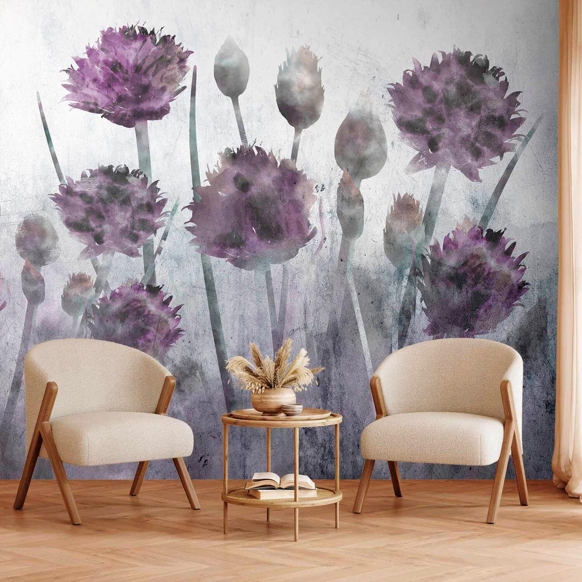 FOTOTAPETE  - Violett/Grau, LIFESTYLE, Textil (250/175cm) - artgeist