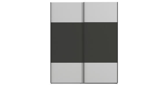 SCHWEBETÜRENSCHRANK 162/223/68 cm 2-türig Graphitfarben, Grau  - Schwarz/Graphitfarben, KONVENTIONELL, Holzwerkstoff/Metall (162/223/68cm) - Novel