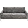 3-SITZER-SOFA in Webstoff Grau  - Schwarz/Grau, Konventionell, Textil/Metall (196/78/90cm) - MID.YOU