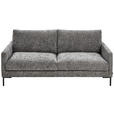 3-SITZER-SOFA in Webstoff Grau  - Schwarz/Grau, KONVENTIONELL, Textil/Metall (196/78/90cm) - Hom`in