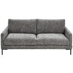 3-SITZER-SOFA in Webstoff Grau  - Schwarz/Grau, KONVENTIONELL, Textil/Metall (196/78/90cm) - Hom`in