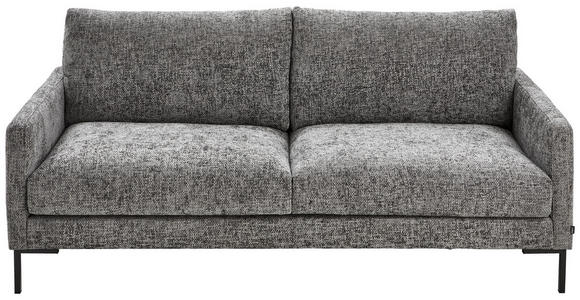 3-SITZER-SOFA in Webstoff Grau  - Schwarz/Grau, KONVENTIONELL, Textil/Metall (196/78/90cm) - Hom`in