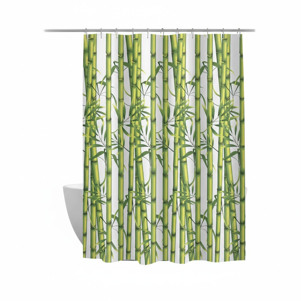 DUSCHVORHANG BAMBOU 180/200 cm  - Multicolor, Basics, Textil (180/200cm) - MSV