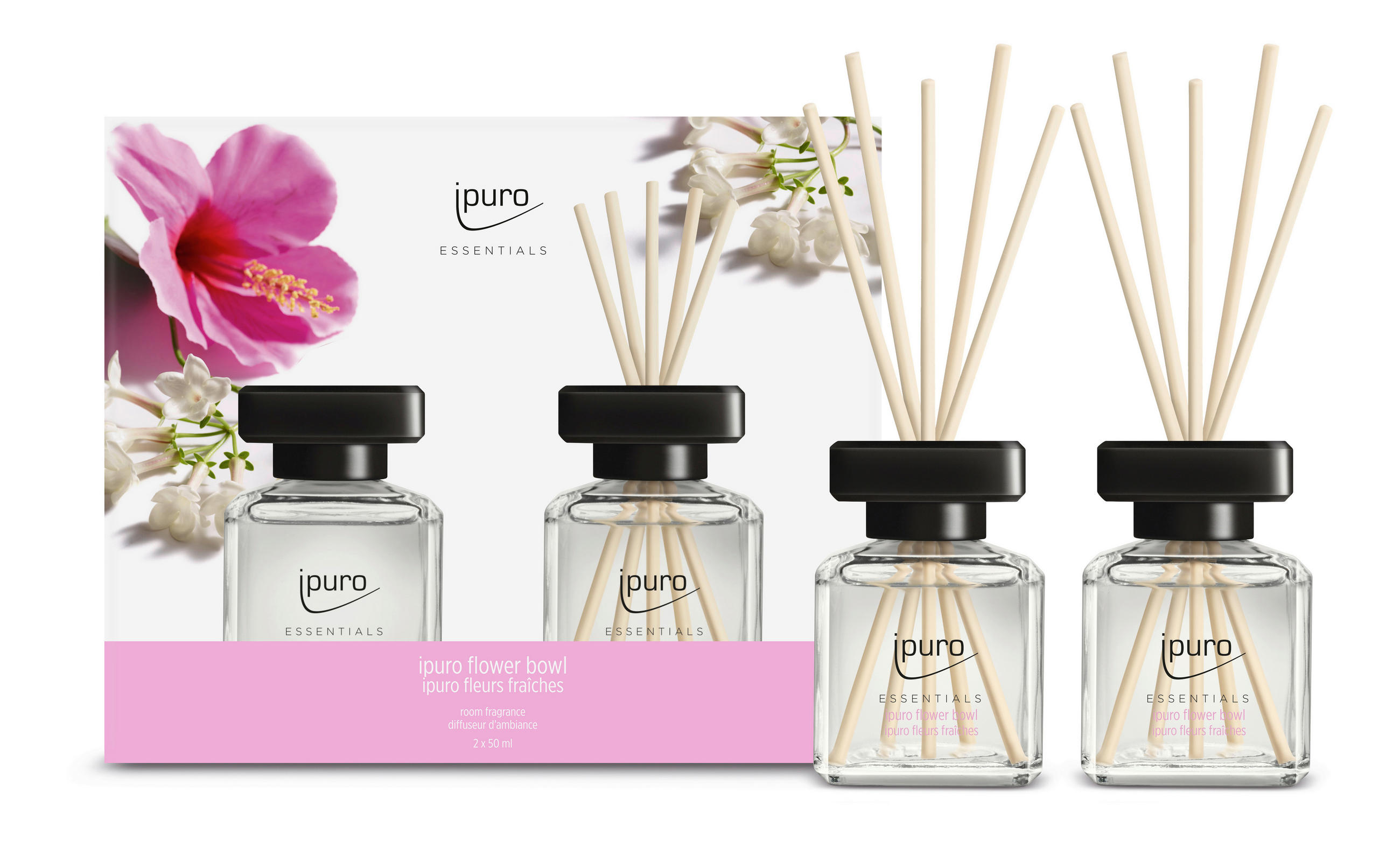 DIFUZOR DE AROME  floral  - Basics, sticlă (100ml) - Ipuro