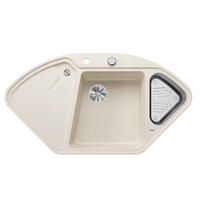 SPÜLE Delta  - Weiß, Basics, Stein (104,2/19,5/56cm) - Blanco