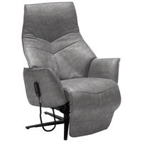 RELAXSESSEL Lederlook Kopfteilverstellung, Fußteilverstellung    - Anthrazit/Grau, Design, Textil/Metall (74/113/84cm) - Himolla