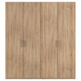 DREHTÜRENSCHRANK 201/223/60 cm 4-türig Sonoma Eiche  - Silberfarben/Sonoma Eiche, Design, Holzwerkstoff/Kunststoff (201/223/60cm) - Novel