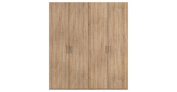 DREHTÜRENSCHRANK 201/223/60 cm 4-türig Sonoma Eiche - Silberfarben/Sonoma Eiche, Design, Holzwerkstoff/Kunststoff (201/223/60cm) - Novel