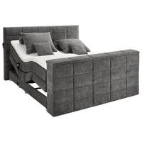 BOXSPRING-ÁGY 180/200 cm  sötétszürke  - sötétszürke, Konventionell, textil (180/200cm) - Carryhome