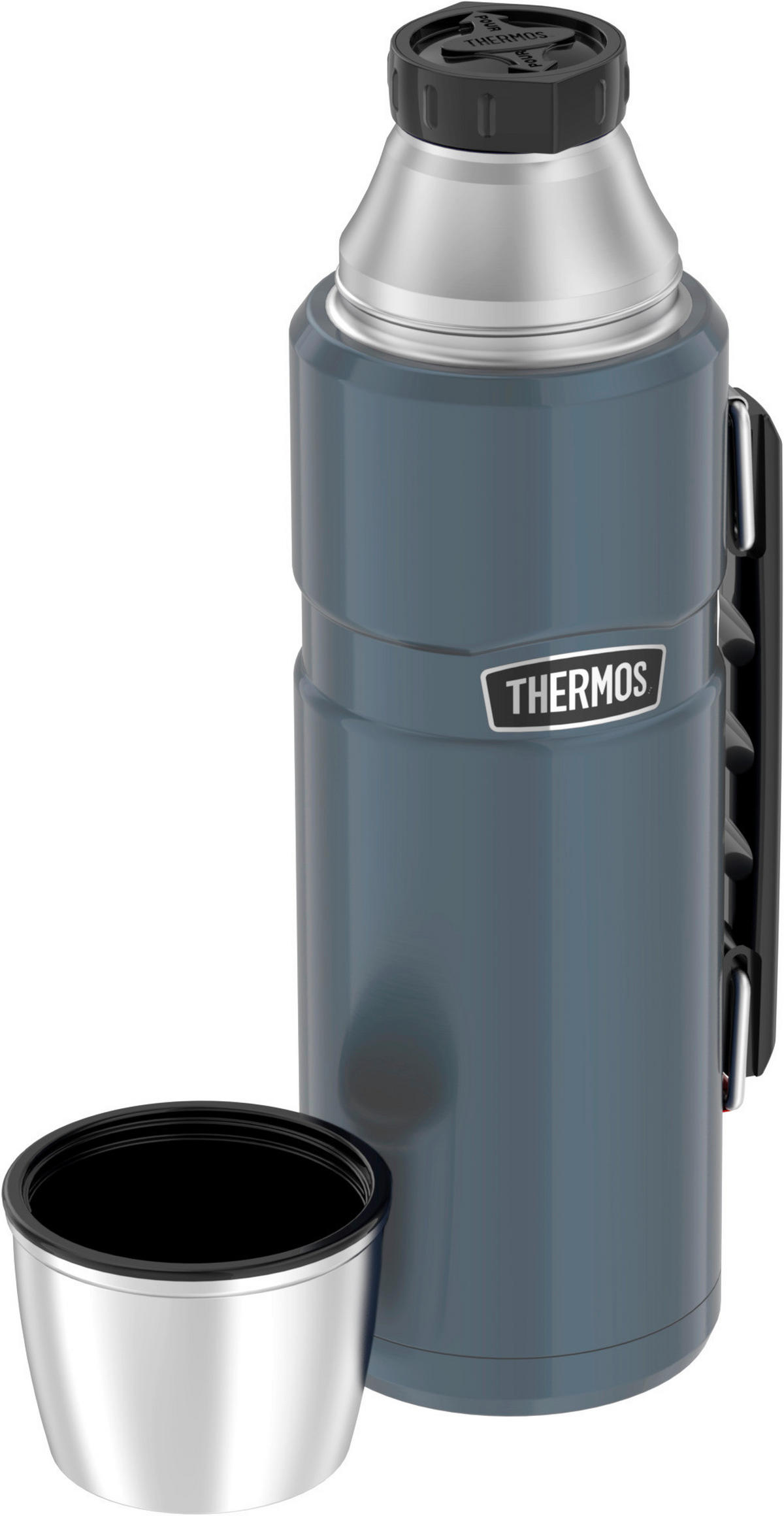 ISOLIERFLASCHE STAINLESS KING 1,2 L  - Dunkelgrau, Metall (1,2l) - Thermos