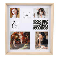 MULTI KÉPKERET natúr színű  - natúr színű, Basics, faalapú anyag/Üveg (43,8/47/4cm) - Monee