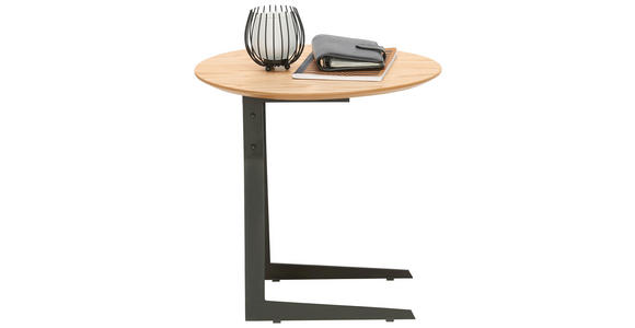 BEISTELLTISCH in Holz, Holzwerkstoff 45/50/50 cm - Eichefarben/Schwarz, Design, Holz/Holzwerkstoff (45/50/50cm) - Xora