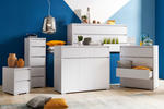KOMODA, biela, 40/120/48 cm - biela/farby hliníka, Design, kompozitné drevo/plast (40/120/48cm) - Carryhome