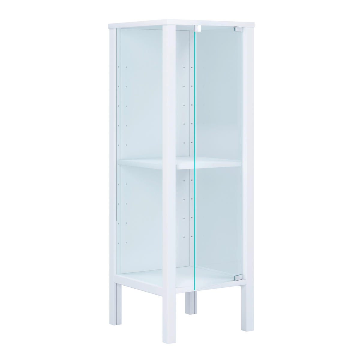 VITRÍNA, čiré, bílá, 33/98/35 cm - bílá/čiré, Design, kompozitní dřevo/plast (33/98/35cm) - Livetastic