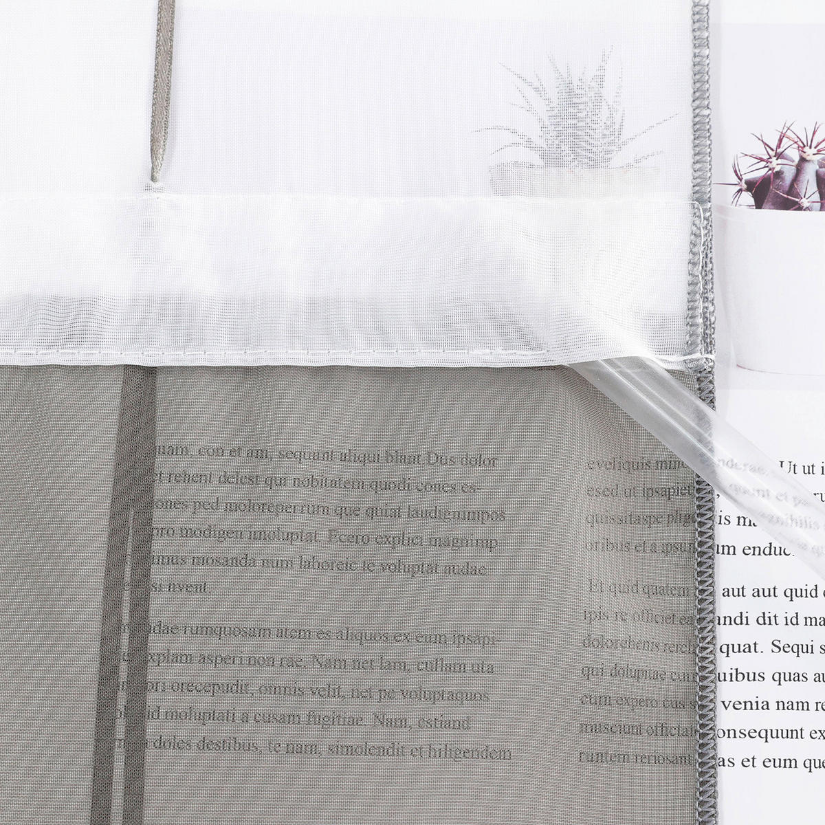 FALTROLLO  transparent  140/155 cm    - Hellgrau/Weiß, Basics, Textil (140/155cm)